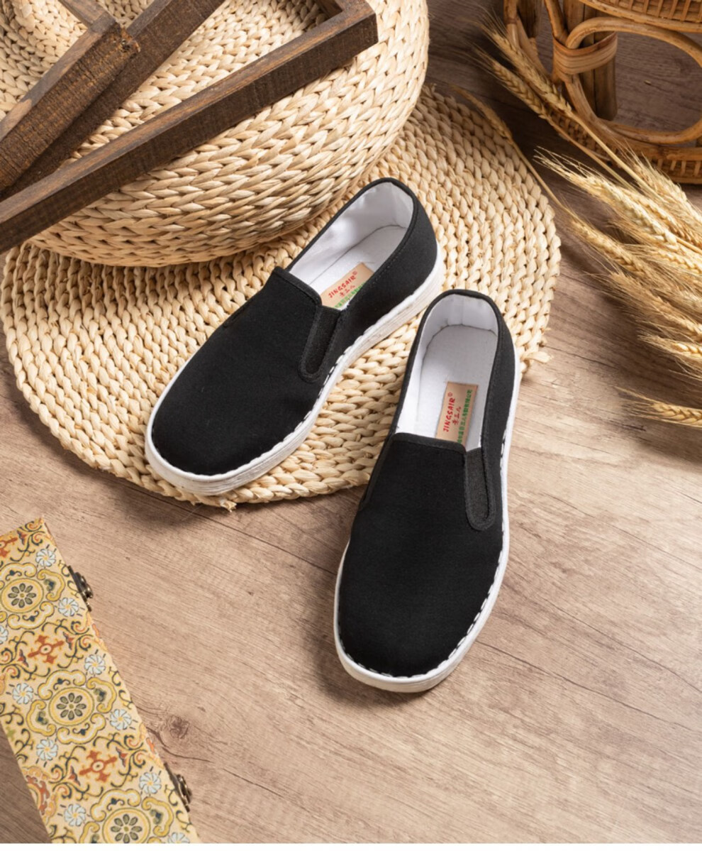 erlyeen马云同款布鞋男老北京圆口纯手工千层底纳厚底防滑牛筋底秋