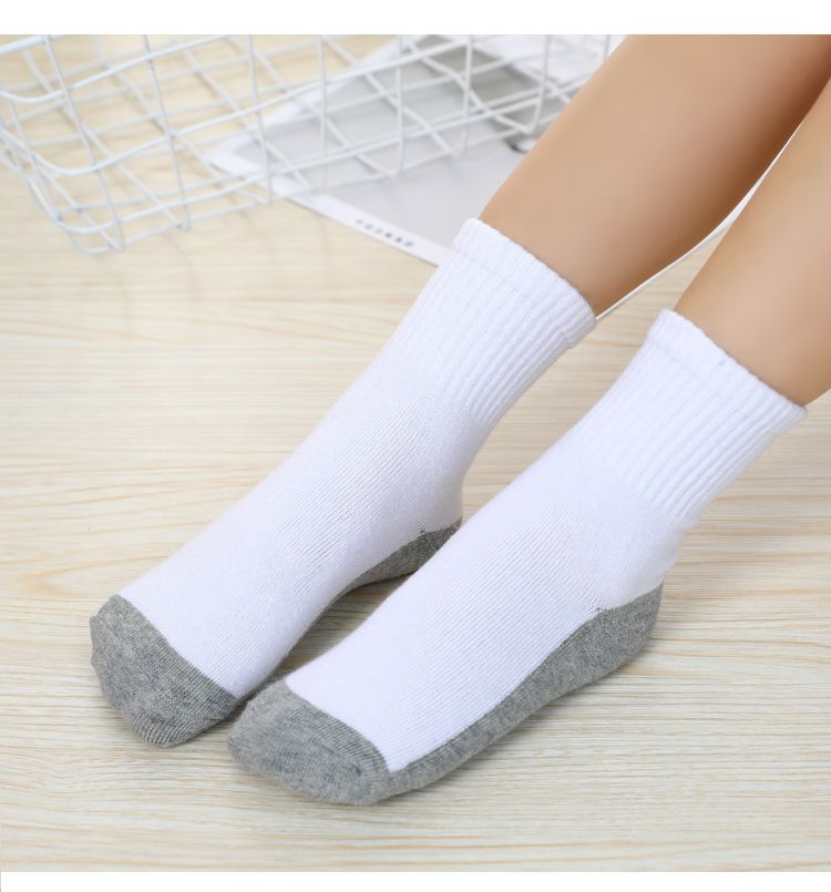 【5双装】纯白中筒 3-5岁 24-27鞋码 15-17厘米【图片 价格 品牌 报价