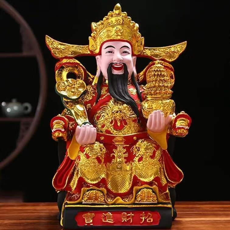 财神爷家用供奉摆件办公室店铺公司开业文财神爷财神爷 金身财神到 12