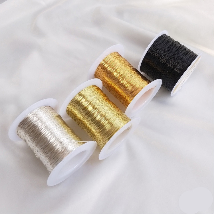 蜜荷 百米保色包金丝软线铜丝线diy手工材料绕线首饰品定型铜线生日