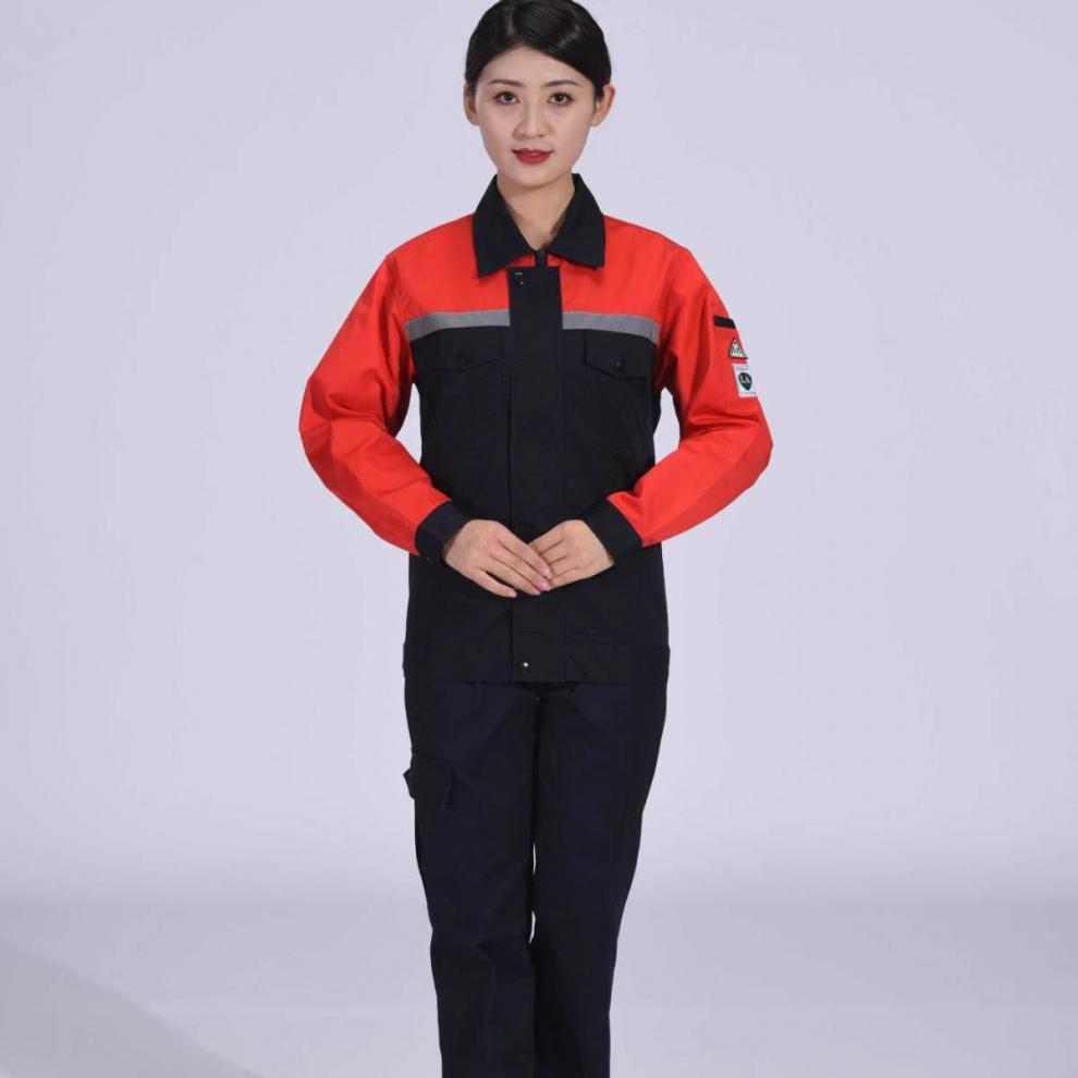 中石油工作服 加油站中石化能源春秋装夏装 黄蓝拼色夏季上衣 155