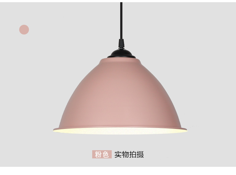 简约吊灯灯罩创意个性餐厅吧台美发店超市办公室单头饭店锅盖吊灯经久