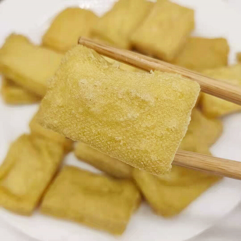 云南特产石屏包浆豆腐脆皮嫩豆腐火锅油炸豆腐冷冻半成品酒店特色620g