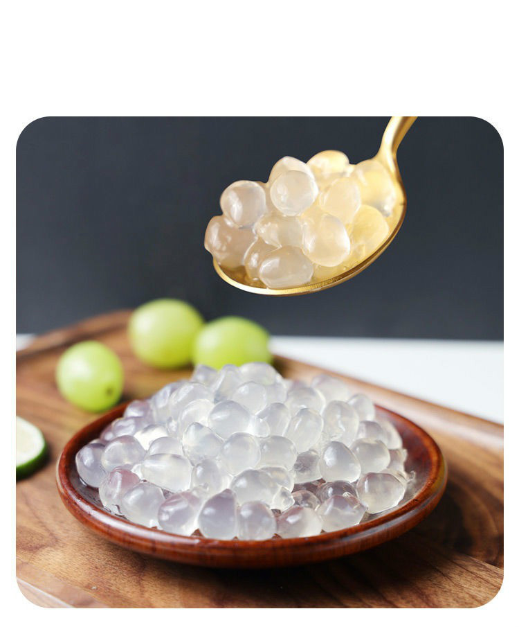 寒天晶球 寒天晶球脆波波多肉免煮珍珠奶茶原料蒟蒻粒原味喜茶脆啵啵