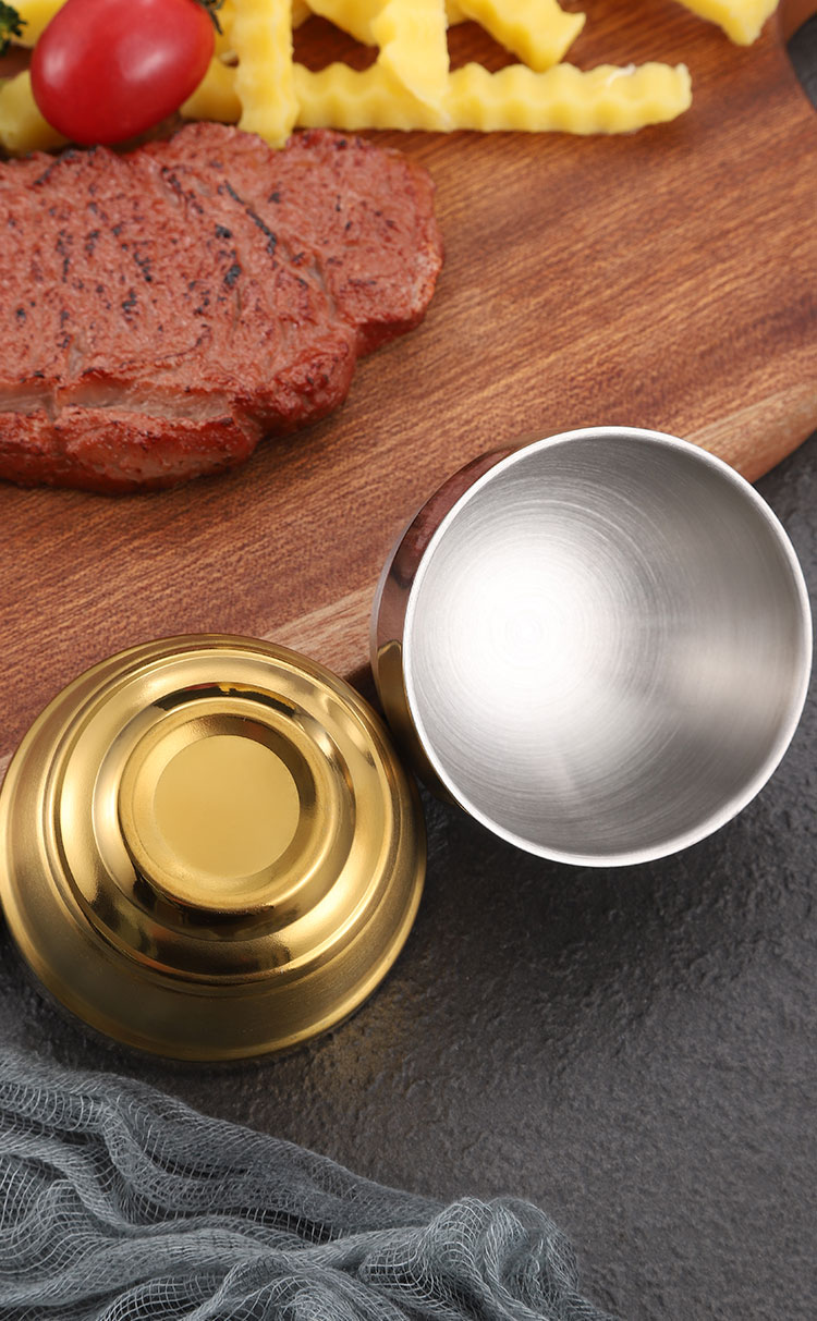 韩国烧酒清酒杯韩国清酒杯304不锈钢金色烈酒杯餐厅烧酒杯白酒杯一