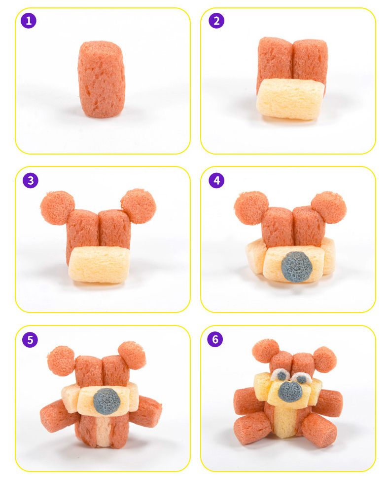 魔法玉米粒积木儿童手工制作材料包diy创意幼儿园泡沫贴画玩具 2000粒