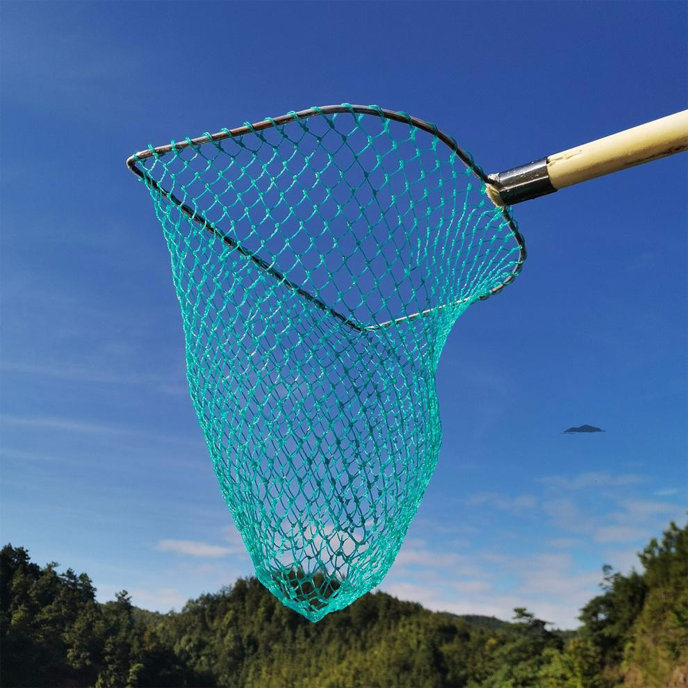 木柄抄网捞鱼网兜抓鸡家禽养殖水产超市饭店鱼网鱼捞渔具捞虾80cm长木