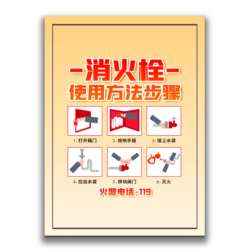 消火栓箱遮挡贴纸企业安全标语消防栓自粘防水贴画个性墙贴纸k480k472