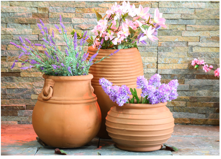 三木园艺厂家直销红陶盆庭院花盆栽花盆大陶瓷花瓶红泥花盆红泥土陶罐