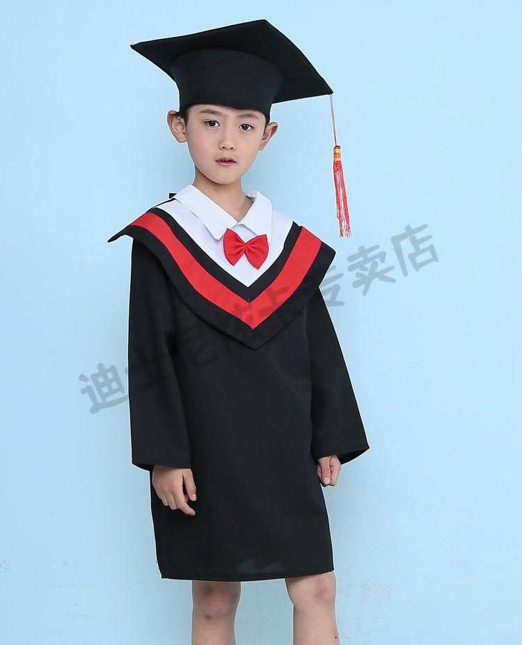 迪士尼官方博士服儿童幼儿园学士服中小学生礼服毕业典礼照小博士服