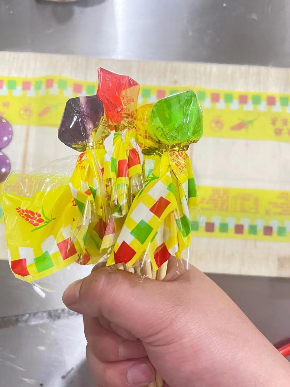 网红8090后筷子麦芽糖粘牙多彩糖童年时光甜蜜的回忆 筷子拉丝30支带