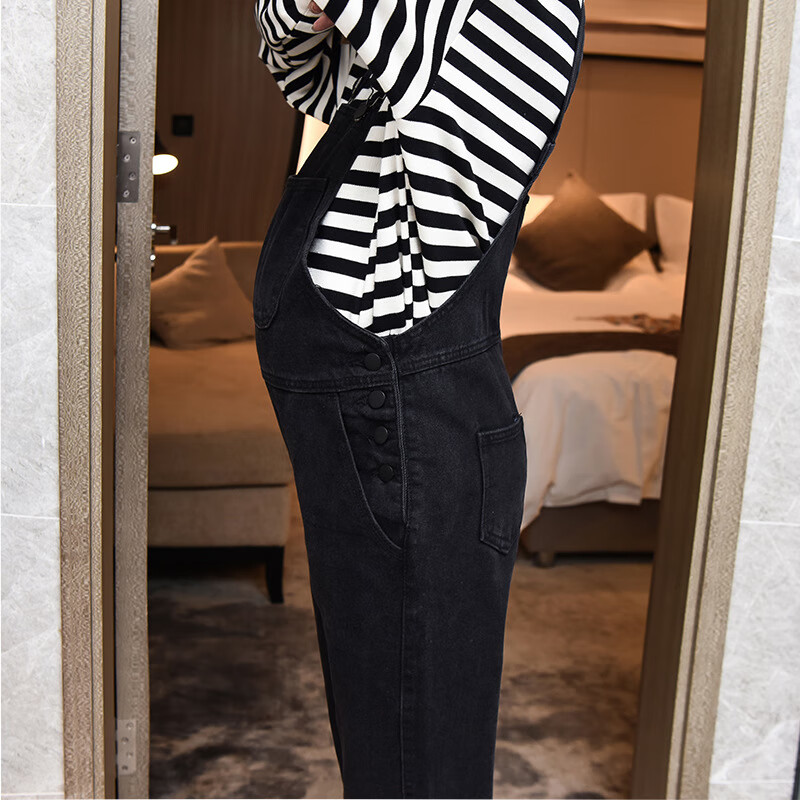 2020新款孕妇背带裤子春秋季百搭孕妇裤时尚休闲牛仔裤怀孕期孕妇装