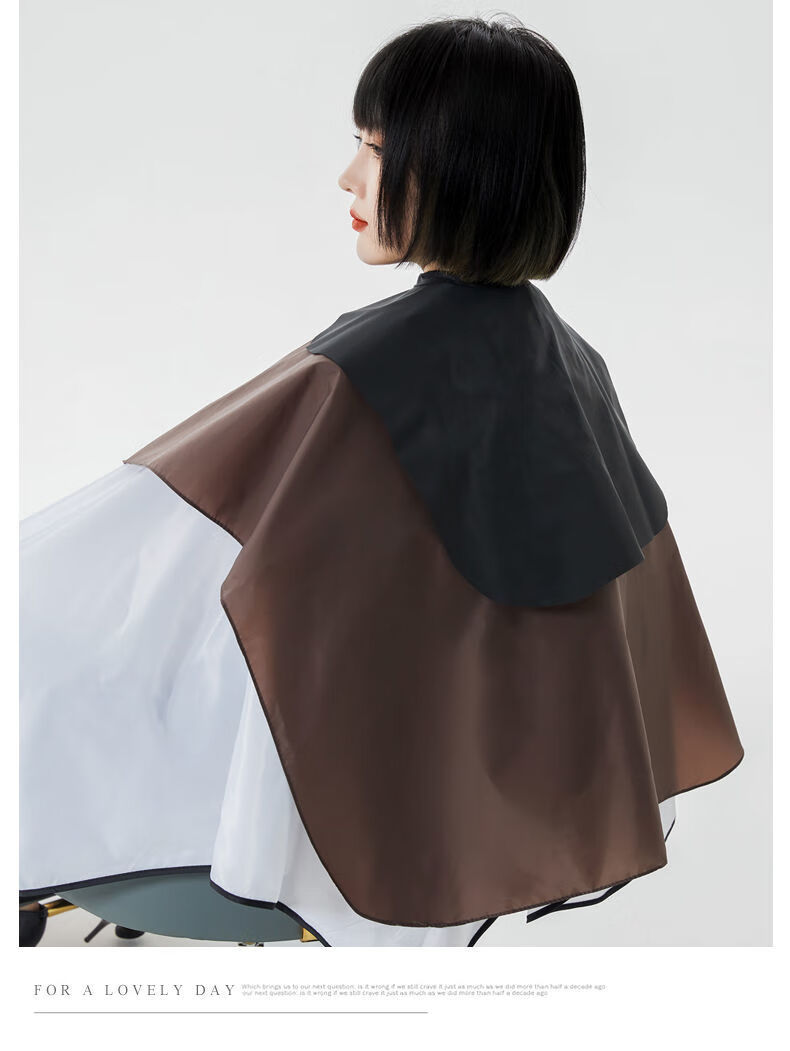 染发披肩发廊理发披肩垫肩烫染洗头染发焗油家用剪发防水双层加大围布