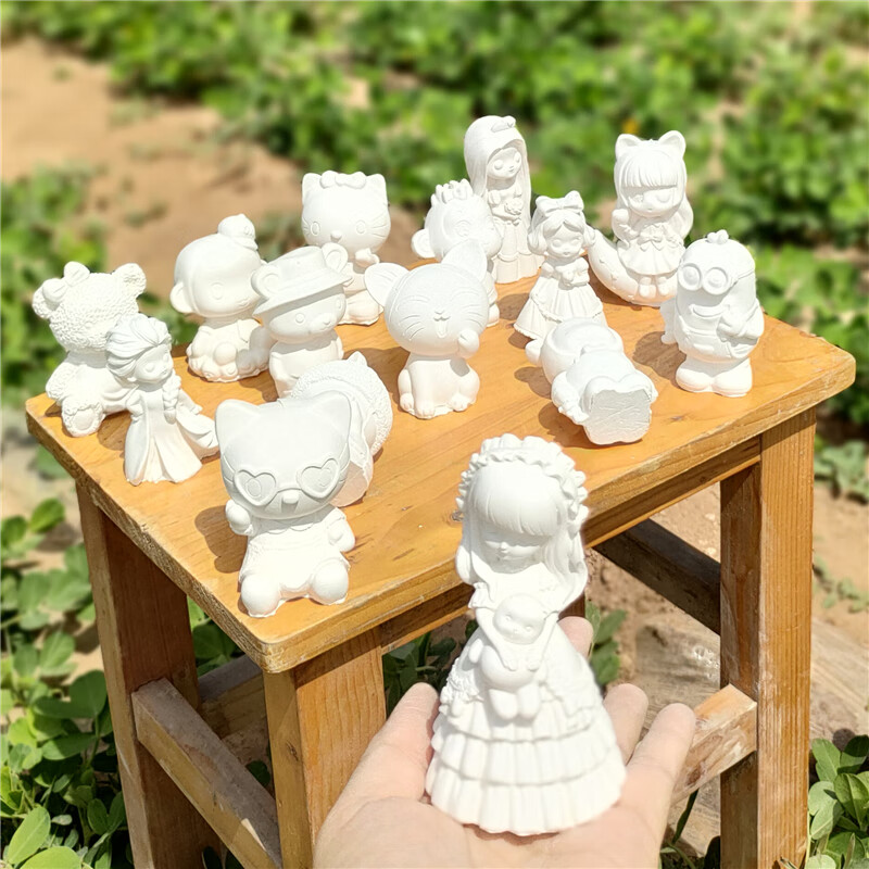 涂色石膏娃娃特大号 真石娃娃白坯儿童手工涂鸦彩绘玩具 小红书同款网