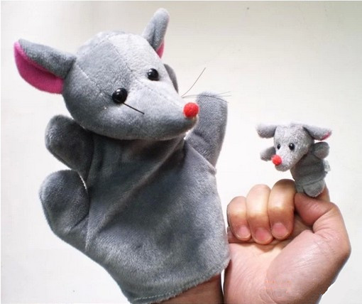 手指娃娃小动物玩偶宝宝手偶玩具动物大小号手指绒玩偶幼儿园讲故事一