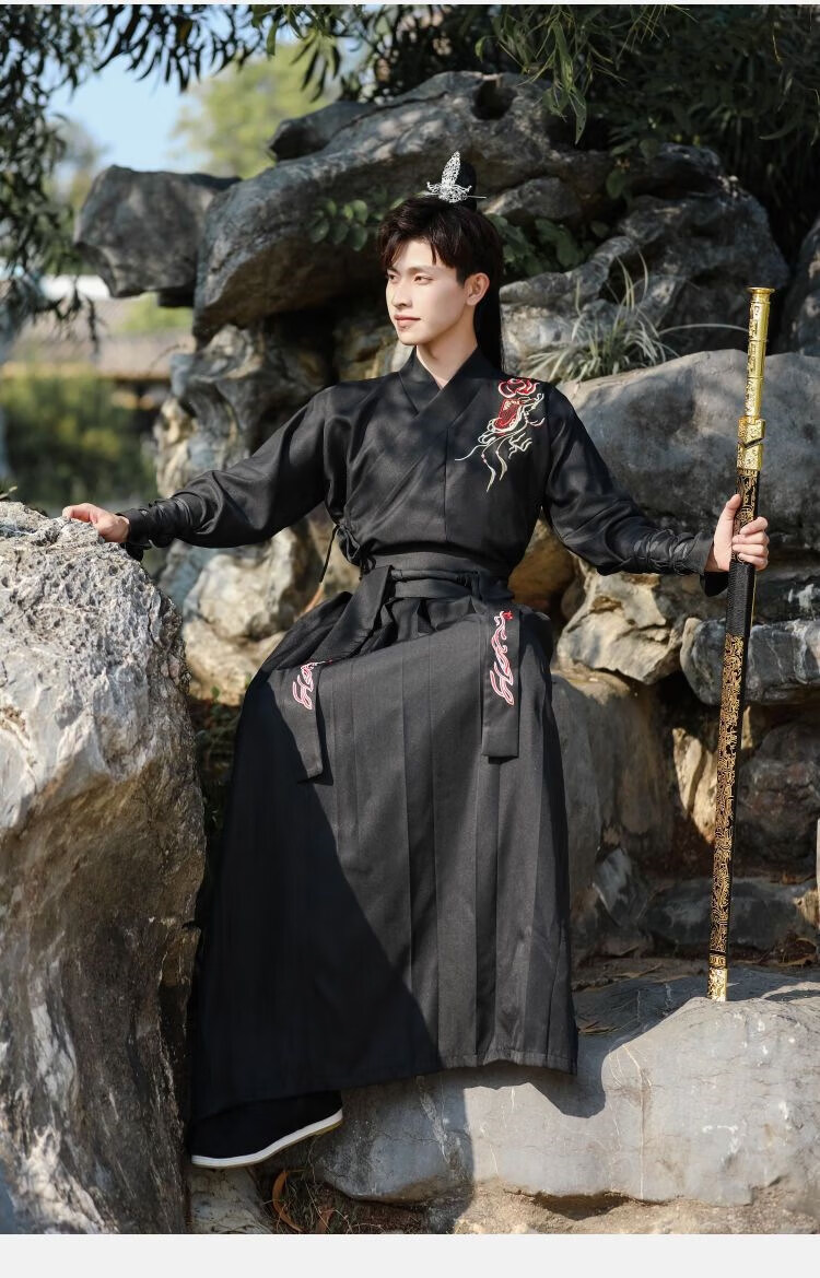 中国风男装民族风民国古装汉服套装汉服男中国风古风武侠剑客男士大码