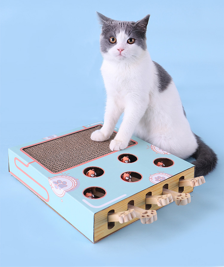 逗猫地鼠机猫玩具自嗨解闷神器打地鼠小老鼠猫猫小猫幼猫抓板逗猫棒