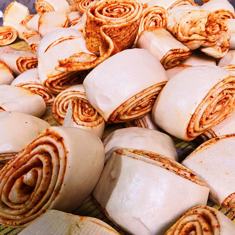 陕西辣子卷卷馍花卷馍馒头渭南大荔特产新鲜湿花卷馍酵子辣子卷卷 1袋