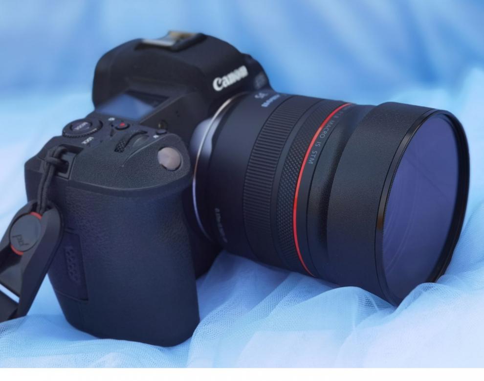 佳能镜头遮光罩rf35金属遮光罩rf35mmf18内对焦原创设计