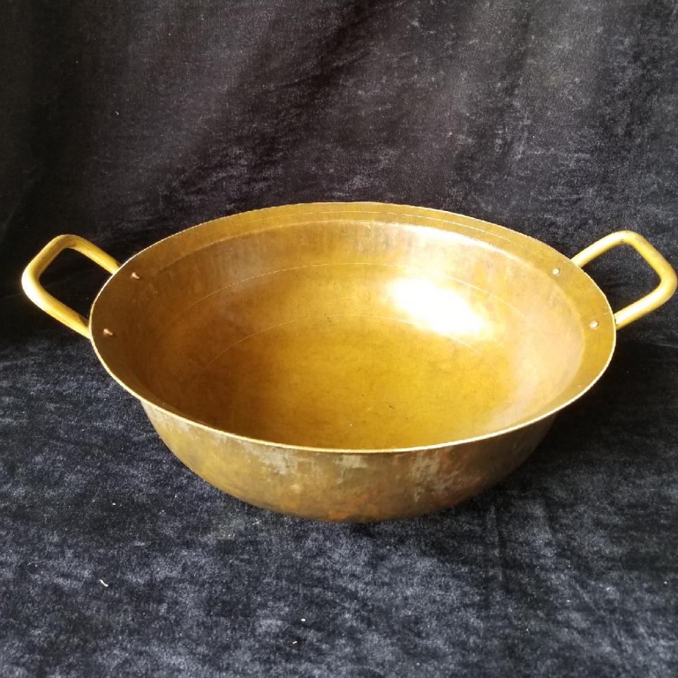 铜锅家用纯铜老式手工炒菜锅饭店阿胶锅加厚双耳熬药锅铜火锅重庆