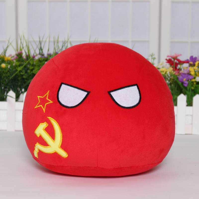 万代波兰球国家球中国苏联团子抱枕公仔玩偶毛绒动漫苏维埃周边二次元