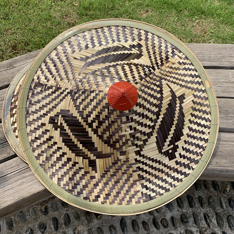 青衣麻相手工竹编鱼帽大檐遮阳帽大沿斗笠草帽装饰舞蹈道具钓鱼帽男