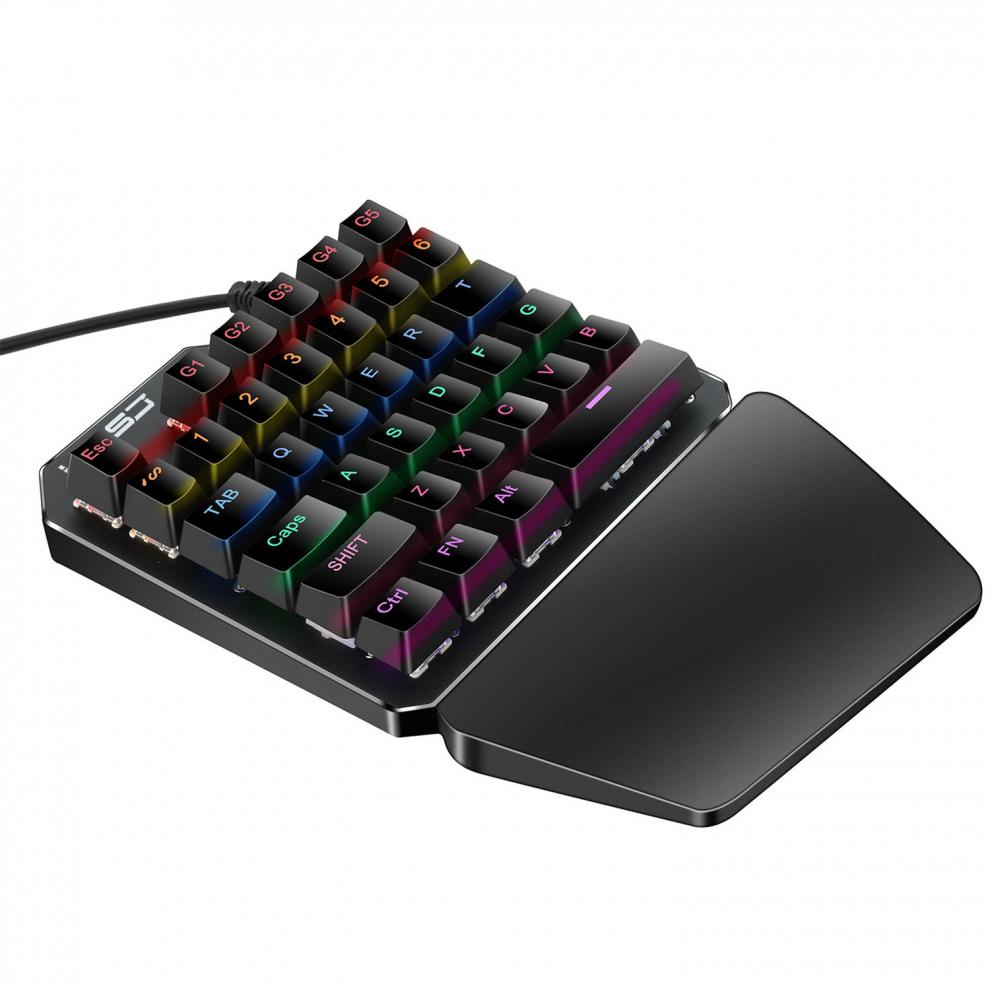 【现货速发】佳影k9机械青轴游戏单手键盘小型便携办公手游外设专用 