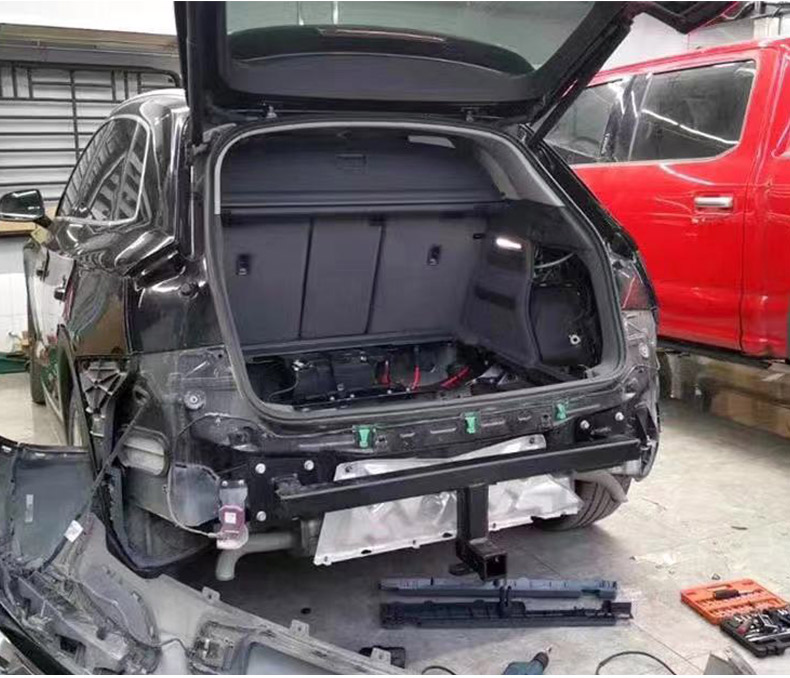 适用于奥迪q5q3q5l改装拖车钩牵引勾拖车杠托车架后拖钩脱钩定制套装