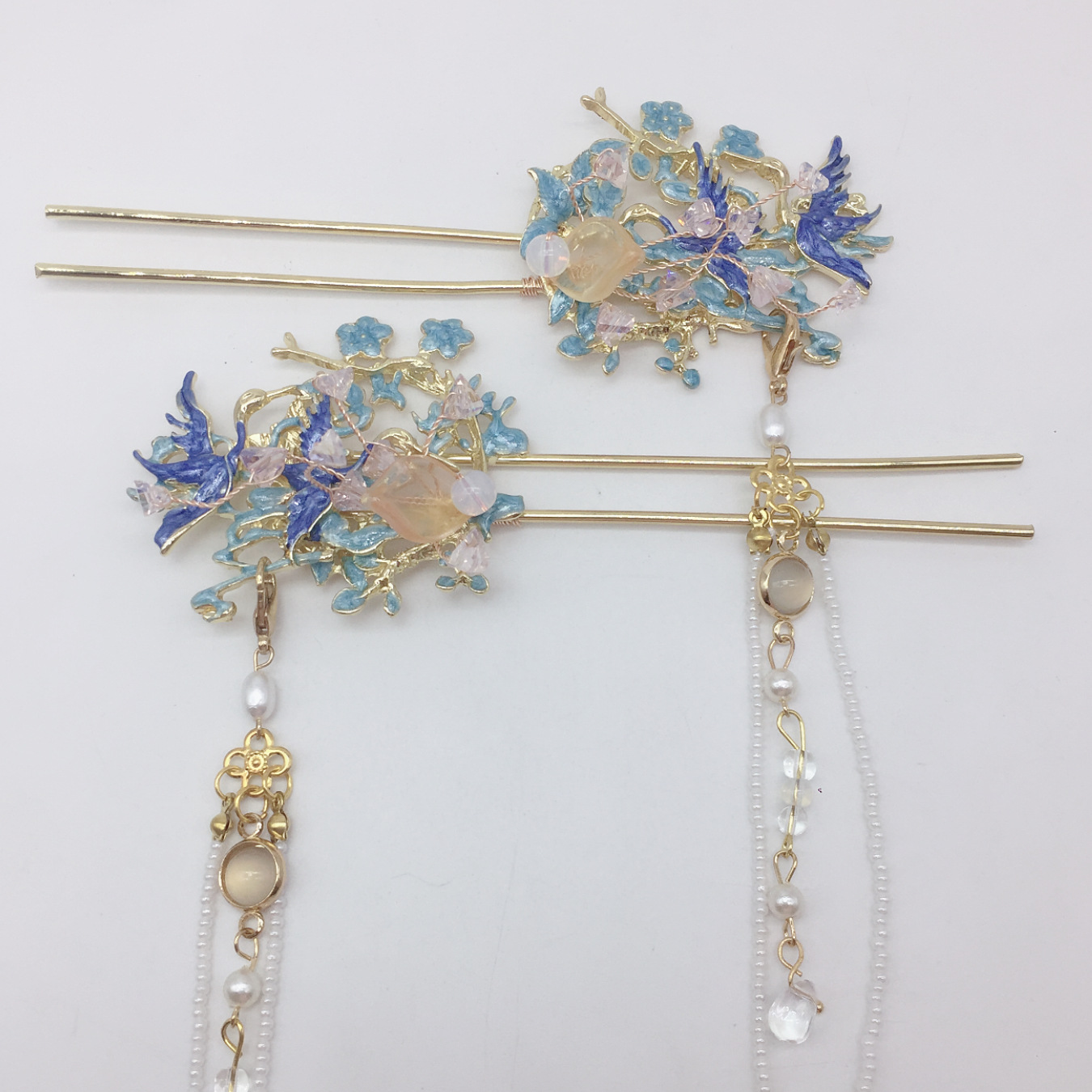 美思迪(meisidi)超仙流苏古装汉服配饰头饰主冠发冠发簪发夹套装古风