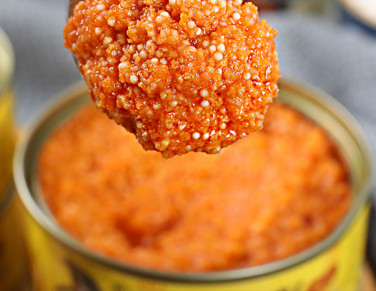 香辣味鱼子酱100g罐头明太鱼籽寿司紫菜包饭寿司料理食材下饭酱一罐装