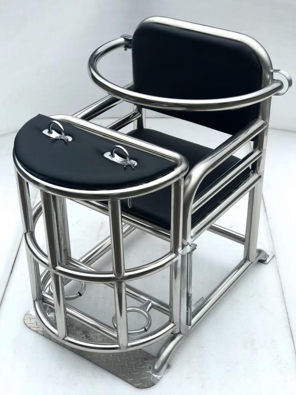 谈话室约束椅防撞讯问室询问椅铁质椅子不锈钢审问椅醒酒椅厂家 方形