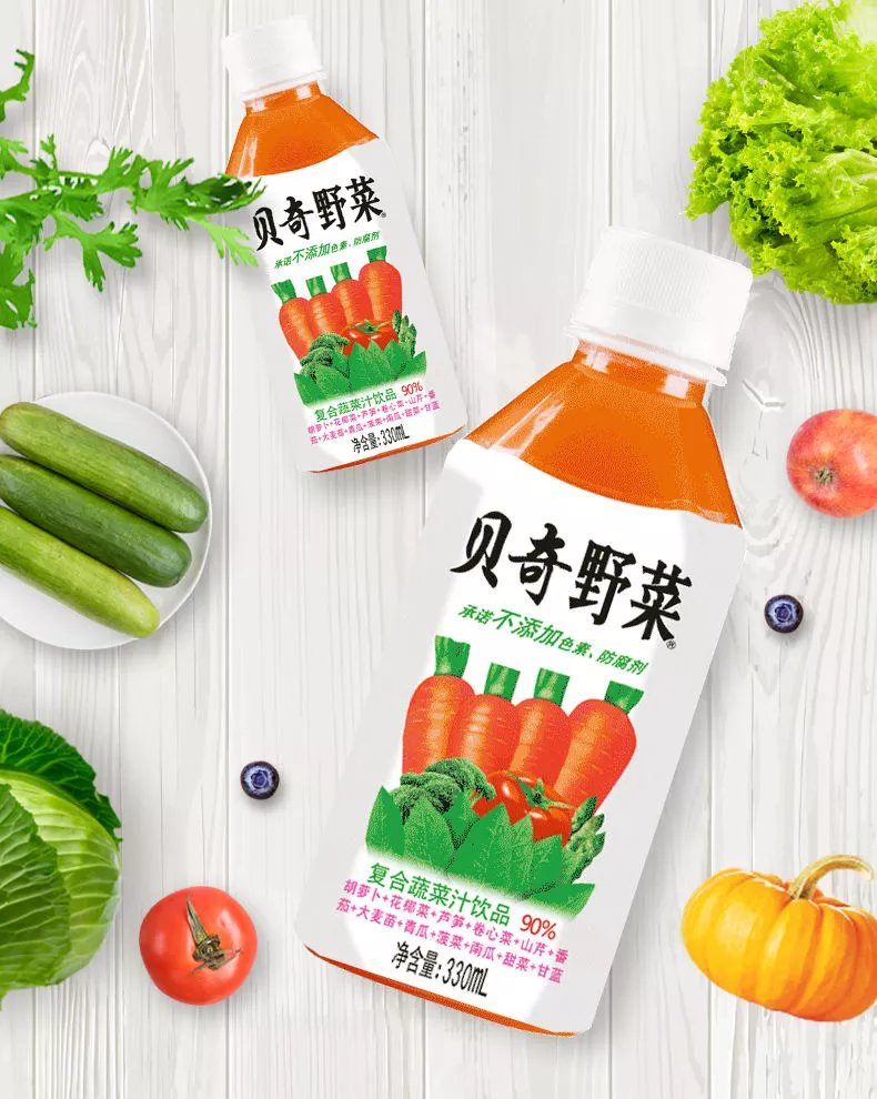 贝奇野菜汁 330mlx6瓶 浓缩果蔬汁蔬菜汁代餐饮料果汁多规格 野菜汁*3
