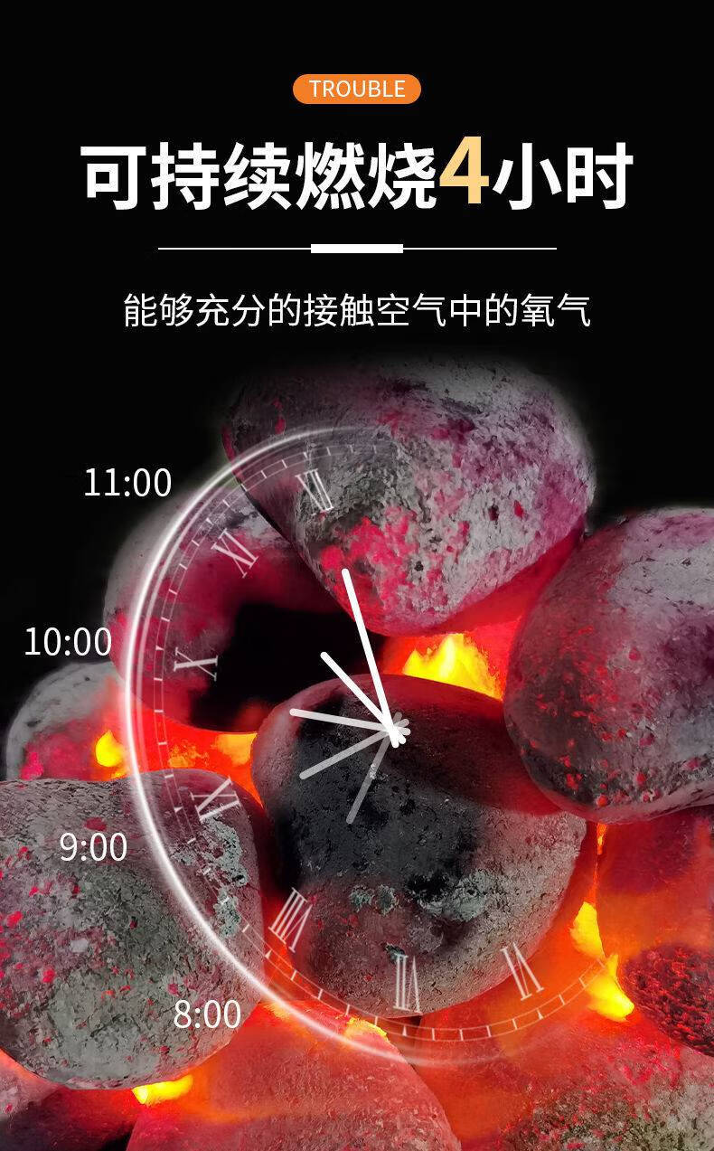 无烟煤球烧烤炭兰炭焦碳无烟煤易燃耐烧非有烟果木活性家用10斤一箱批