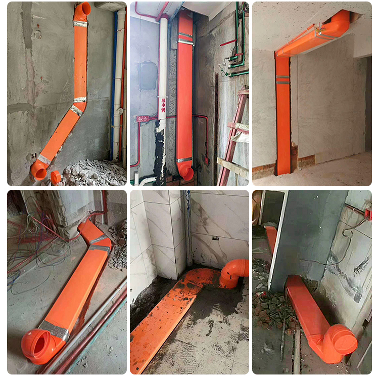 排烟扁管集成灶下排式排烟管厨房预埋方形排风管abs套abs套餐2160止弯