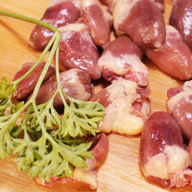 新鲜鸡心生鸡心鸡心眼冷冻烤卤鸡心串整箱鸡内脏免洗冷冻批发福茹洲