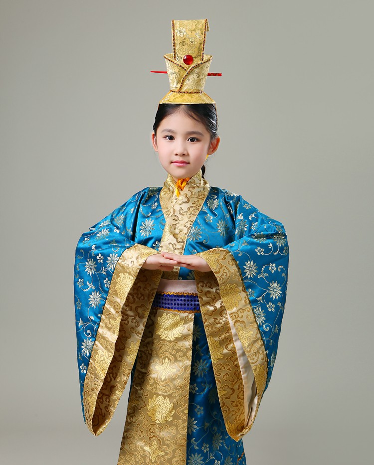 皇上衣服儿童古装皇帝服表演服皇帝龙袍服装演出服男童汉服唐朝皇帝