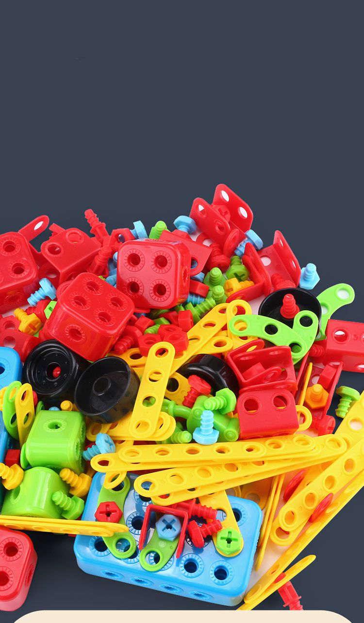 儿童拧螺丝钉玩具积木手工电钻组装拆卸diy趣味立体模型男孩3399件