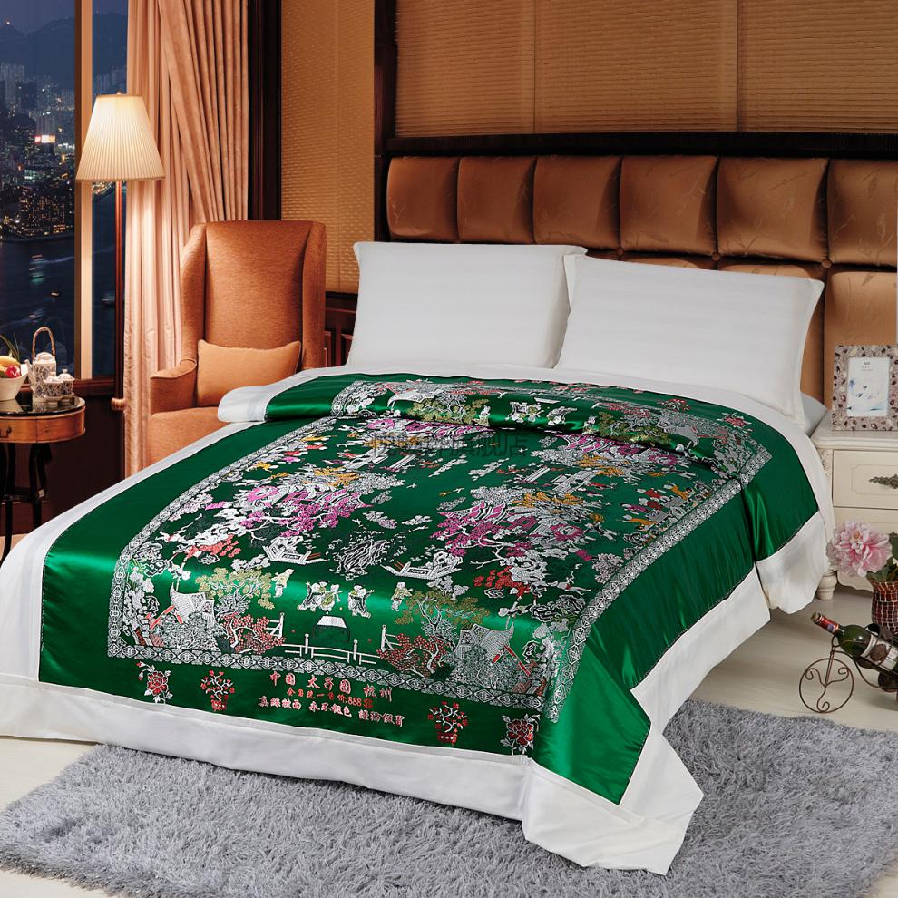 杭州丝绸软缎被面子 杭州丝绸棉被套软缎织锦缎绸缎面被面子婚庆龙凤