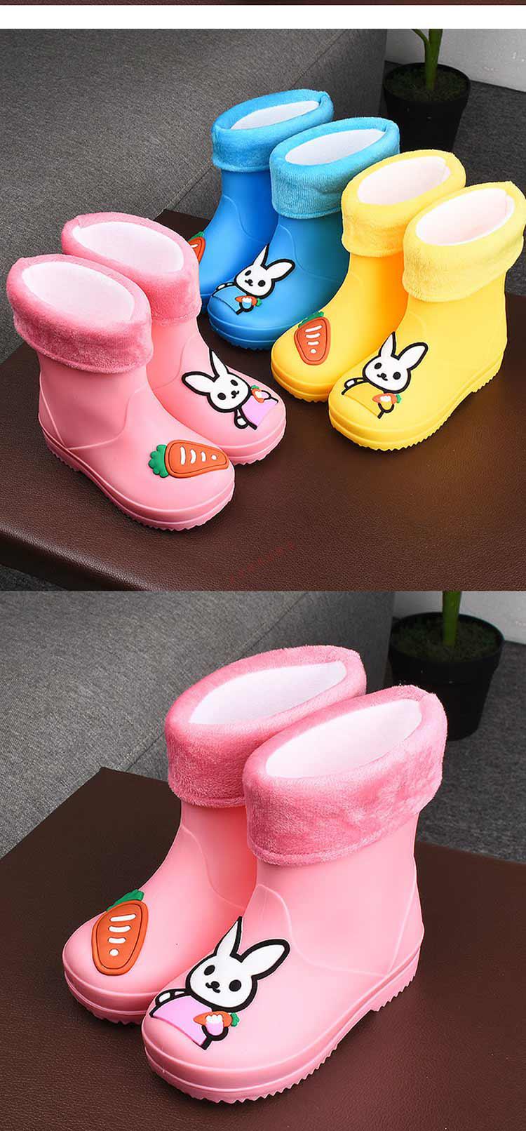 小猪佩奇小马宝莉男女儿童小孩中童学生中筒雨靴雨鞋防水胶鞋小猪佩奇