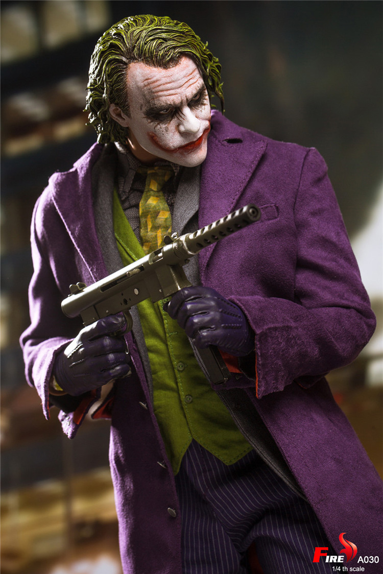 queenstudios小丑蝙蝠侠黑暗骑士1/4希斯莱杰joker关节可动人偶 全新