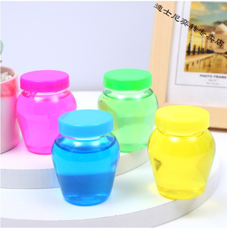 假水解压泥多色透明酒瓶水晶泥史莱姆起泡胶做泥套装儿童24入可乐假水