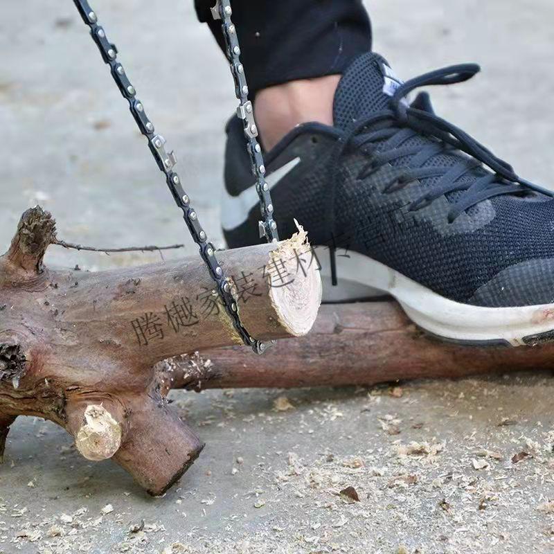 手拉链条锯线锯便携户外求生锯锰钢锯齿链锯伐木锯拉锯绳锯手工锯精品