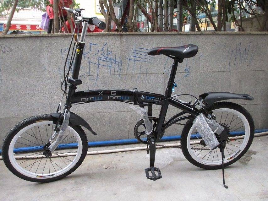 宝马bmw成人变速折叠自行车男女越野轻便20寸单车奔驰法拉利白色20