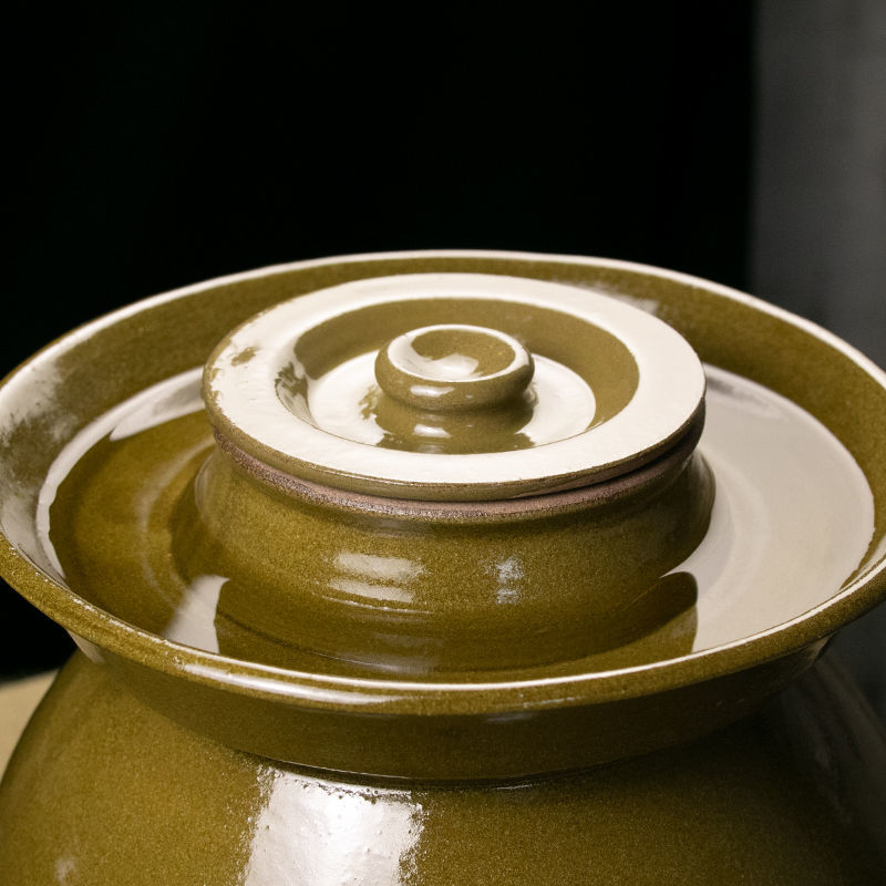 泡菜坛子腌菜坛子陶瓷土陶四川酸菜坛子家用老式大咸菜罐密封罐子6斤