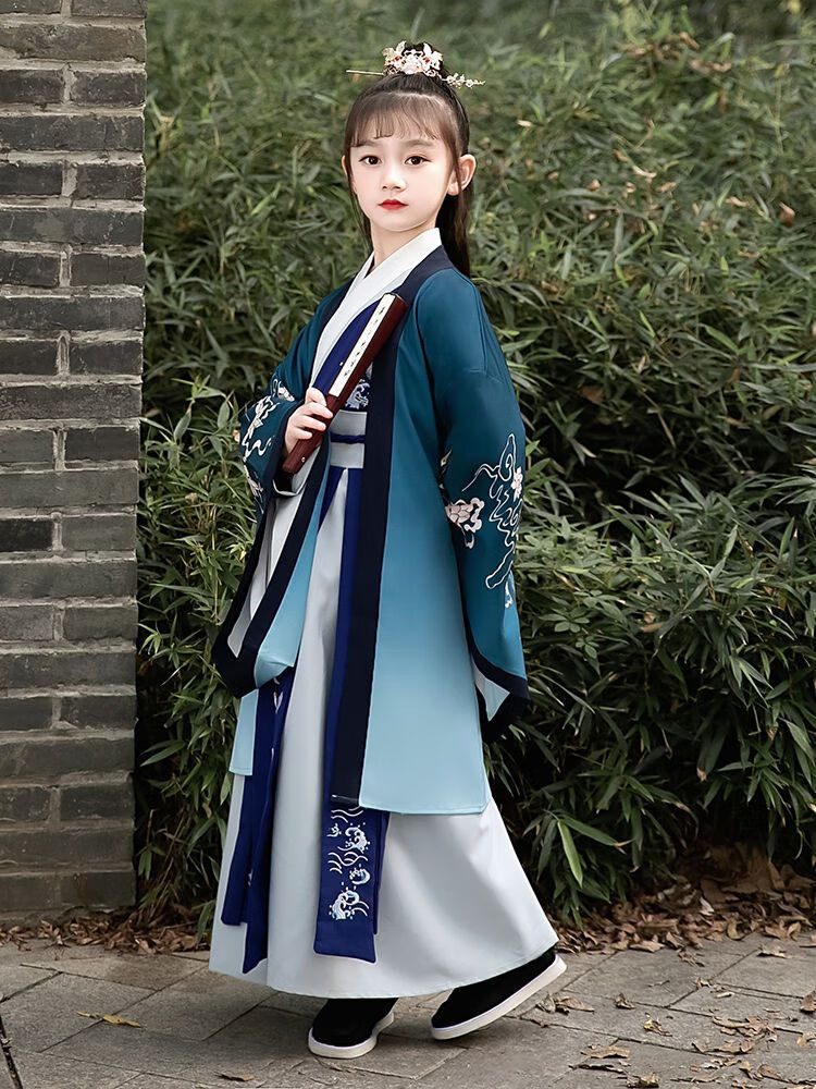 角色扮演儿童 女童古装小女孩超仙武侠童装襦裙侠客演出服套装秋冬