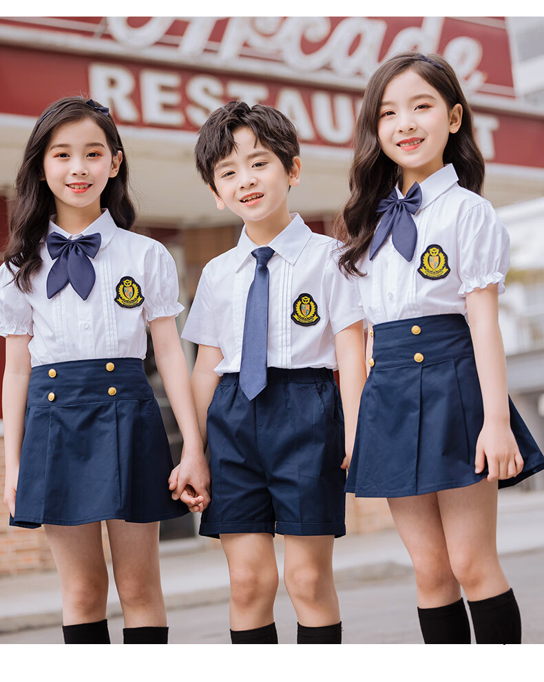 jk制服儿童幼儿园园服夏装英伦学院风61儿童jk制服套装班服夏季中小