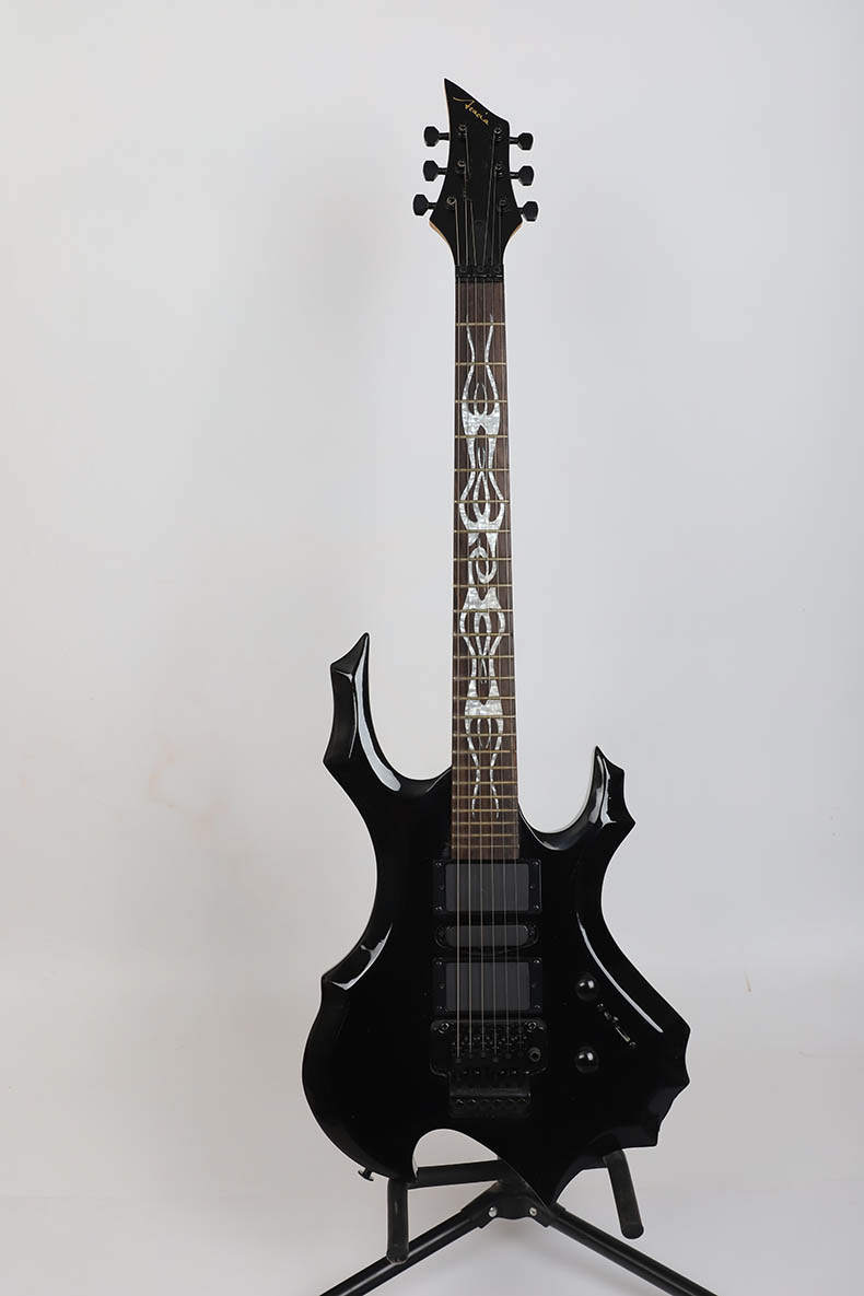 新手入门级金属摇滚异形火焰电吉他单双摇吉他初学者乐器套装定制款