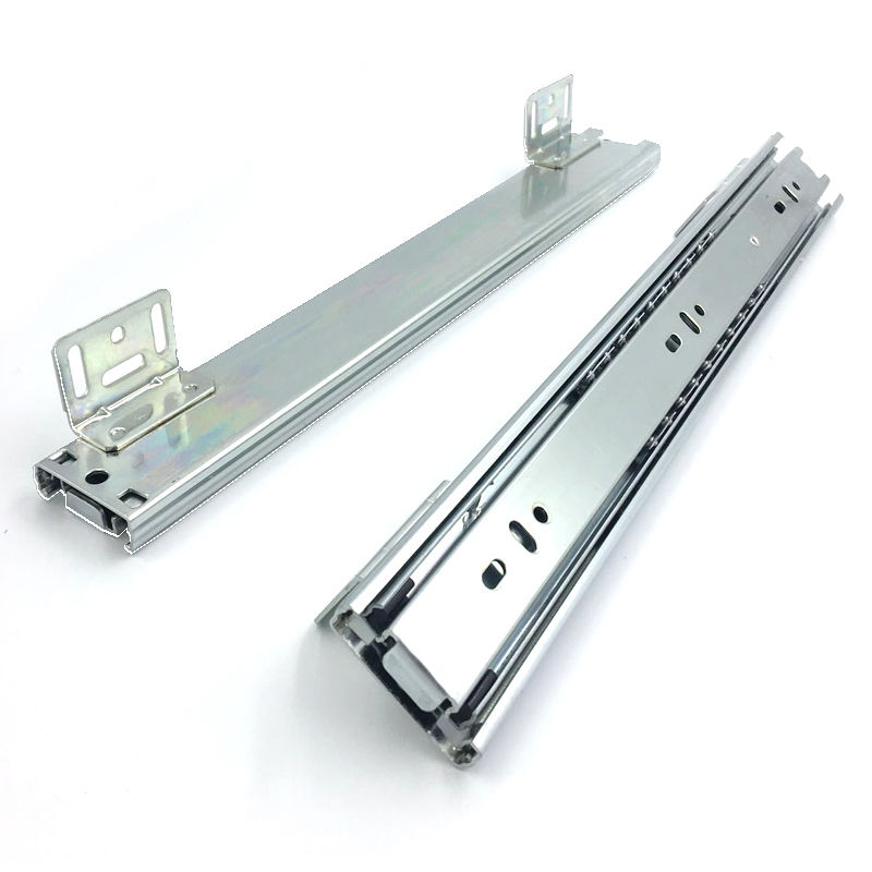 抽屉轨道厨房拉篮轨道滑轨调味篮碗篮碗柜导轨三节轨底装侧装橱柜抽屉