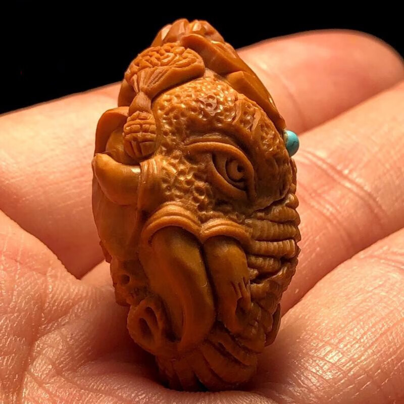 朴春象神吊坠大橄榄核单籽大核雕单颗雕刻精品文玩把件男大象挂件女