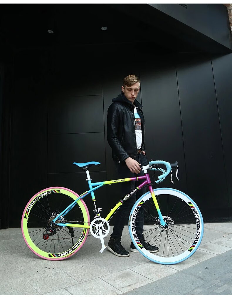 t风暴山地车自行车德国公路赛车变速活飞弯把超快同款竞速超轻实心胎